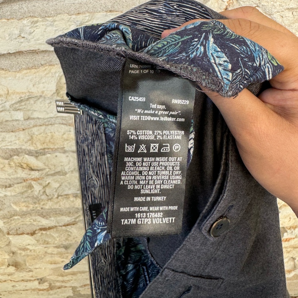 Ted Baker London Charcoal Grey Pants Ted’s Tall F… - image 4